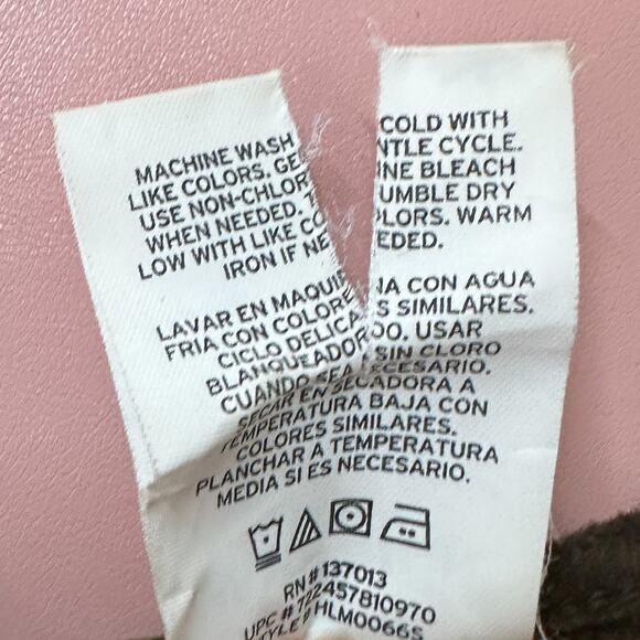 Woolrich Tartan Plaid Reversible Microfleece Blanket Cape Shawl Poncho Brown OS - Picture 8 of 10